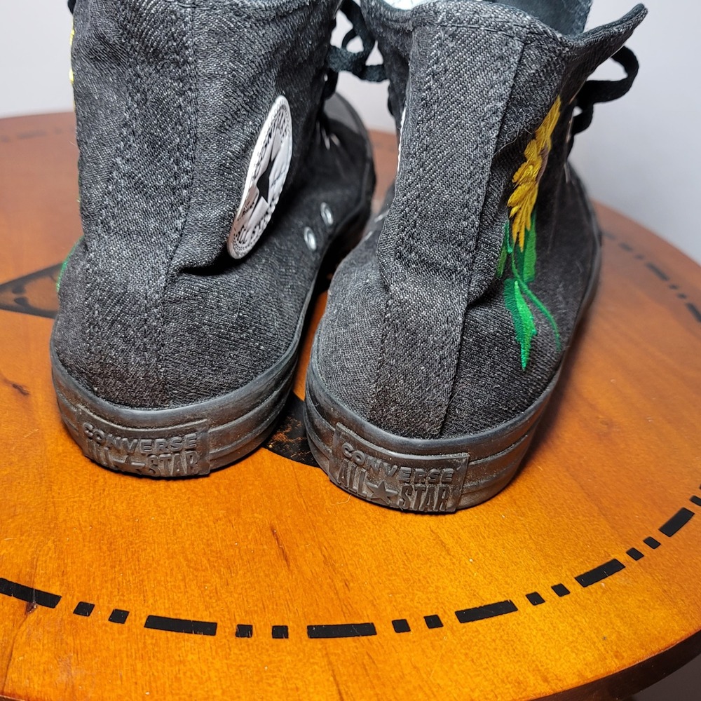 Converse Chuck Taylor All Star Sunflower Black High Top 163038C 9W 7M - Picture 5 of 10